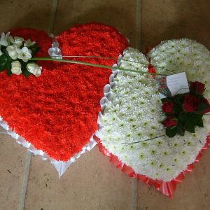 Red and White Double Heart