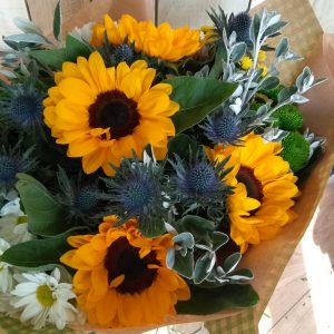 Sunflowers and Ladybirds