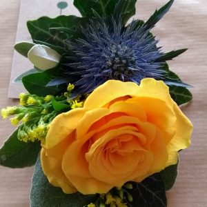 Jacket buttonhole of a Rose and thistle