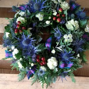 Blue Scottish Style Standard Wreath