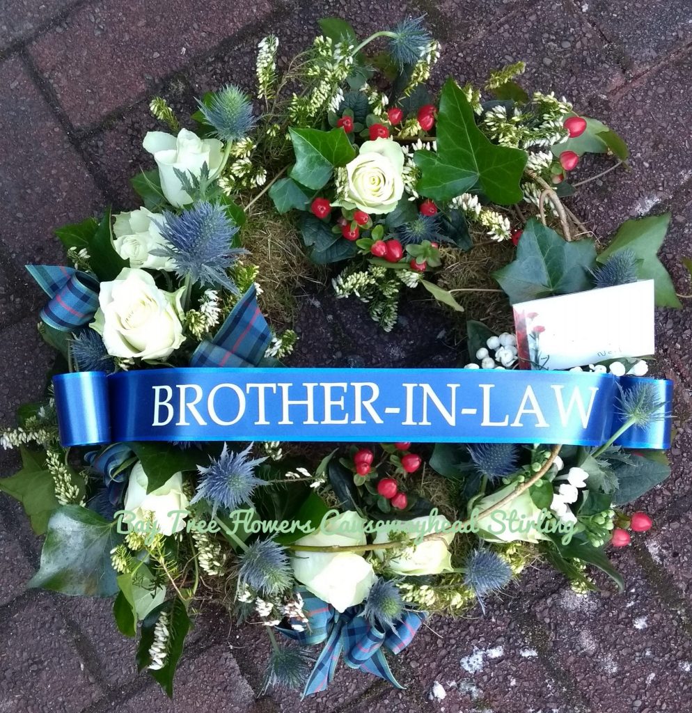 Personalised funeral flowers Bay Tree Flowers