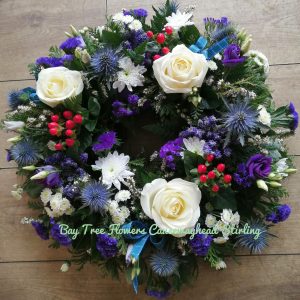 Blue Scottish Style Deluxe Wreath