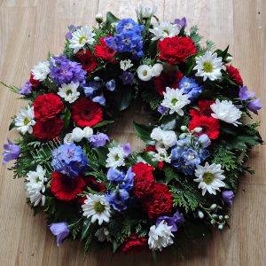 Deluxe Red White and Blue Wreath