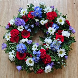 Deluxe Red White and Blue Wreath